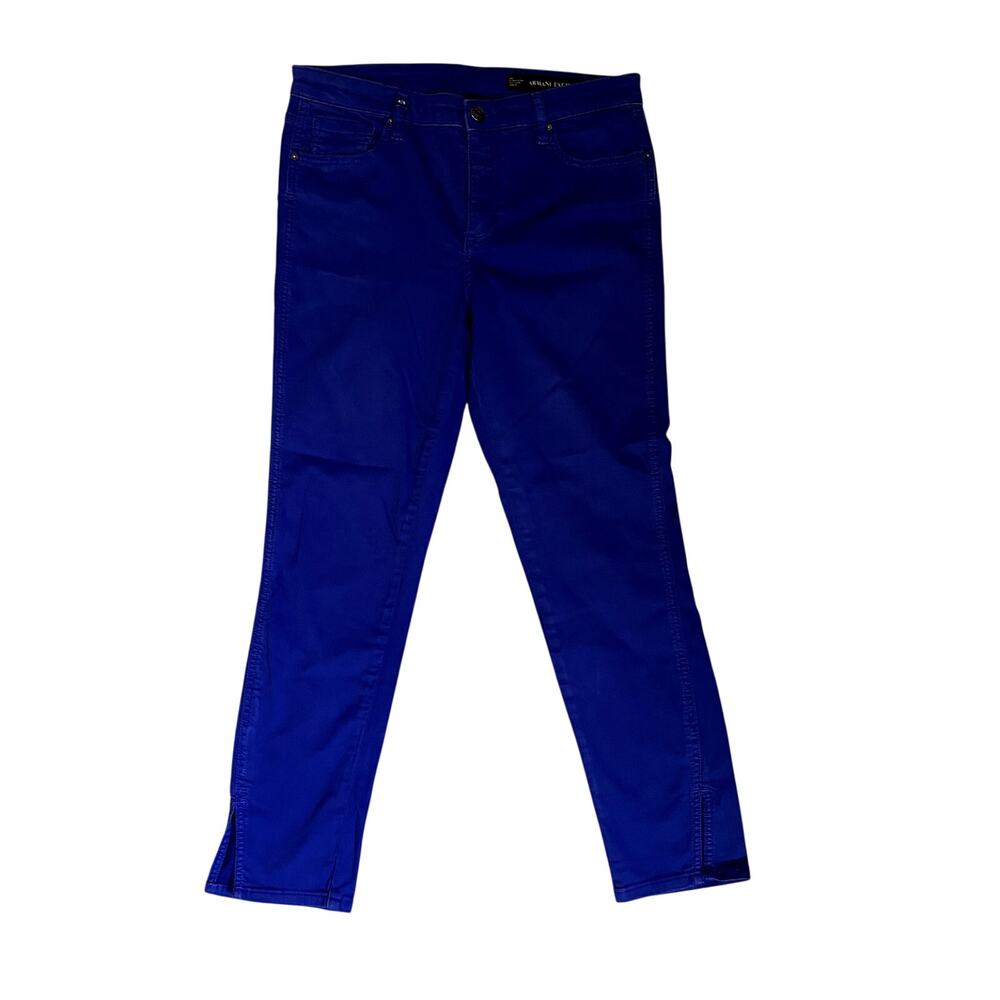Armani Exchange AX Women's Size 29 Royal Cobalt Blue Super SkinnySlimCapri Jeans